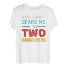 Nicht erschrecken Papa Vater zwei 2 Töchtern Mädchen T-Shirt