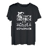 Angel Geschenkidee zum Angeln geboren zur Schule gezwungen T-Shirt