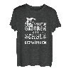 Angel Geschenkidee zum Angeln geboren zur Schule gezwungen T-Shirt