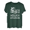 Angel Geschenkidee zum Angeln geboren zur Schule gezwungen T-Shirt