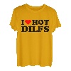 I Love Hot Dilfs Lustiges rotes Herz I Heart Hot Dilfs T-Shirt