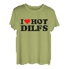 I Love Hot Dilfs Lustiges rotes Herz I Heart Hot Dilfs T-Shirt