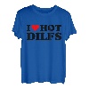 I Love Hot Dilfs Lustiges rotes Herz I Heart Hot Dilfs T-Shirt