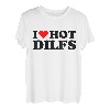 I Love Hot Dilfs Lustiges rotes Herz I Heart Hot Dilfs T-Shirt