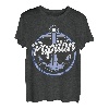 Herren Papitän | Papa und Kapitän Lustiges Anker Motiv Vatertag T-Shirt