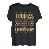 Herren Thomas Vorname Personalisiert Geschenk Papa Vater Männer T-Shirt