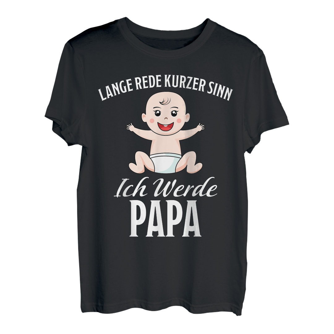 Herren Ich Werde Papa Lustig Schwangerschaft Spruch Werdender Vater T-Shirt