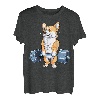 Corgi Gewichtheben, lustiges Kreuzheben, für Herren, Fitness, Fitnessstudio, Workout T-Shirt
