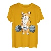 Corgi Gewichtheben, lustiges Kreuzheben, für Herren, Fitness, Fitnessstudio, Workout T-Shirt
