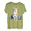 Corgi Gewichtheben, lustiges Kreuzheben, für Herren, Fitness, Fitnessstudio, Workout T-Shirt