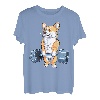 Corgi Gewichtheben, lustiges Kreuzheben, für Herren, Fitness, Fitnessstudio, Workout T-Shirt