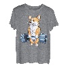 Corgi Gewichtheben, lustiges Kreuzheben, für Herren, Fitness, Fitnessstudio, Workout T-Shirt