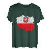 Polen Karte Umriss Polska Reise Polnische Flagge Wurzeln T-Shirt