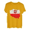 Polen Karte Umriss Polska Reise Polnische Flagge Wurzeln T-Shirt
