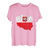 Polen Karte Umriss Polska Reise Polnische Flagge Wurzeln T-Shirt