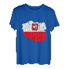 Polen Karte Umriss Polska Reise Polnische Flagge Wurzeln T-Shirt