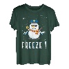 Police Cop Schneemann Freeze Polizist Polizei Weihnachten T-Shirt