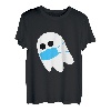 Halloween Geist mit Maske - Gespenst Mundschutz Monster Süß T-Shirt