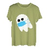 Halloween Geist mit Maske - Gespenst Mundschutz Monster Süß T-Shirt