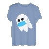 Halloween Geist mit Maske - Gespenst Mundschutz Monster Süß T-Shirt