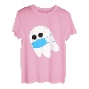 Halloween Geist mit Maske - Gespenst Mundschutz Monster Süß T-Shirt