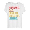 Herren Retro Ehemann Papa Beerdigung Regisseur Legende Vater Papa Geschenke T-Shirt
