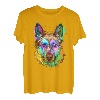 Deutscher Schäferhund Splash Art Mutter Papa Hund Haustier Liebhaber Geschenk T-Shirt