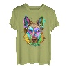 Deutscher Schäferhund Splash Art Mutter Papa Hund Haustier Liebhaber Geschenk T-Shirt