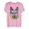 Deutscher Schäferhund Splash Art Mutter Papa Hund Haustier Liebhaber Geschenk T-Shirt