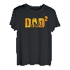 Herren Dad hoch 2 Geburt Geschenk Vater zweifacher Papa T-Shirt