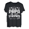Herren Ich Habe Zwei Titel Papa Und Stiefpapa Ich Rocke Sie Beide T-Shirt