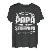 Herren Ich Habe Zwei Titel Papa Und Stiefpapa Ich Rocke Sie Beide T-Shirt