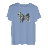 Shih Tzu Hundesilhouette abstraktes Gittermuster T-Shirt