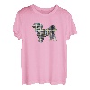 Shih Tzu Hundesilhouette abstraktes Gittermuster T-Shirt