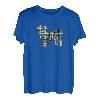 Shih Tzu Hundesilhouette abstraktes Gittermuster T-Shirt