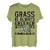 Gras ist immer grüner mit Papa Alles Gute zum Vatertag T-Shirt