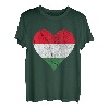 Ungarn Herz Ungare Ungarische Flagge Ungarischer Stolz T-Shirt