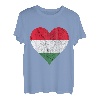 Ungarn Herz Ungare Ungarische Flagge Ungarischer Stolz T-Shirt