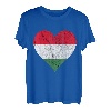Ungarn Herz Ungare Ungarische Flagge Ungarischer Stolz T-Shirt