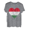 Ungarn Herz Ungare Ungarische Flagge Ungarischer Stolz T-Shirt