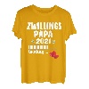 Papa loading 2021 Zwillingspapa Schwangerschaft Zwillinge T-Shirt