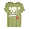 Papa loading 2021 Zwillingspapa Schwangerschaft Zwillinge T-Shirt