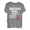 Papa loading 2021 Zwillingspapa Schwangerschaft Zwillinge T-Shirt
