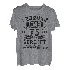 Februar 1948 Lustige Geschenke 75. Geburtstag Mann Frau T-Shirt