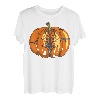 Halloween-Kürbis-T-Shirt mit gruseligen Geistern, Hexenbaum und schwarze Katze T-Shirt