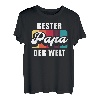 Herren Bester Papa der Welt Vater Geschenk Retro Vintage T-Shirt