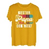Herren Bester Papa der Welt Vater Geschenk Retro Vintage T-Shirt