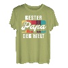Herren Bester Papa der Welt Vater Geschenk Retro Vintage T-Shirt