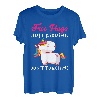 Lustige Einhorn-Liebhaber von Free Hugs just kidding don't touch me. T-Shirt