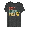 Herren Best Dog Dad Ever Retro Daddy Vatertag Vater Familie T-Shirt